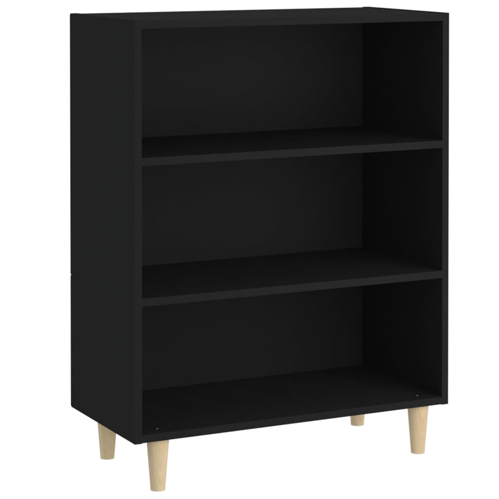 NNEVL Sideboard Black 69.5x32.5x90 cm Engineered Wood