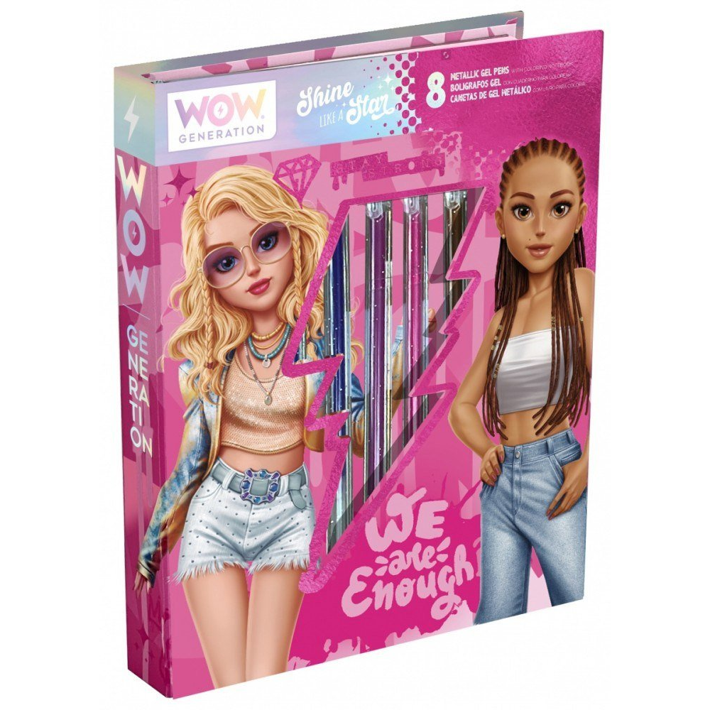 Zestaw kreatywny Notatnik, 8 długopisów Kids Euroswan (WOW00143)