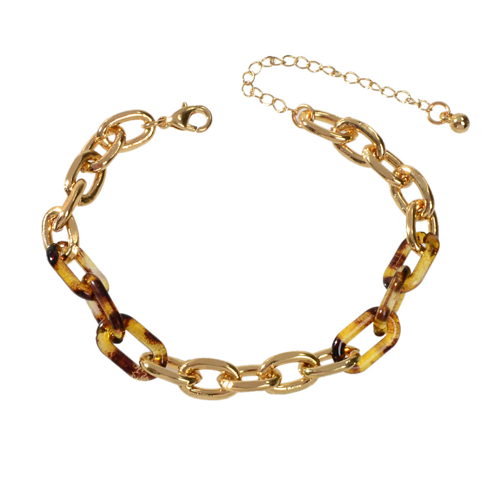 Designer Jewellery Acrylic Gold Crude Chain Bracelets Party Designer Accessories