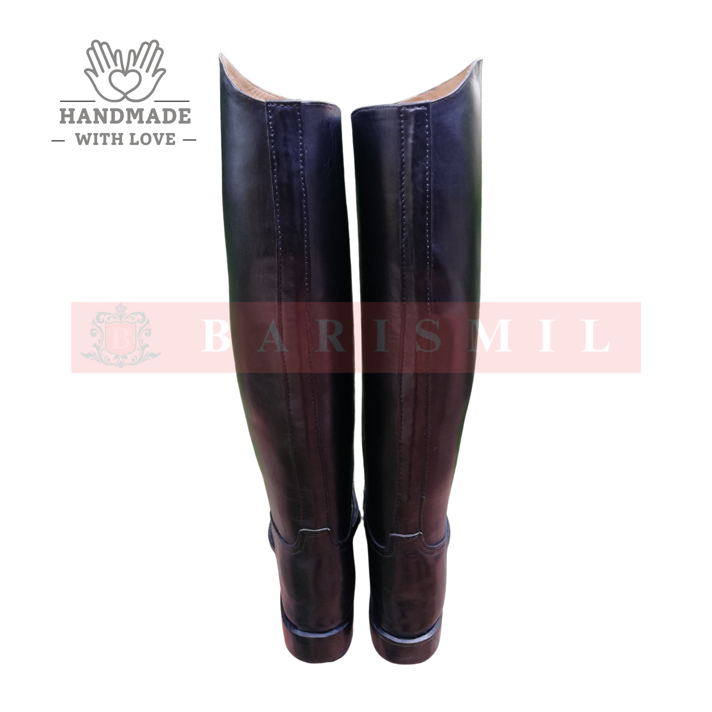 Black Leather Dressage Riding Boots-3