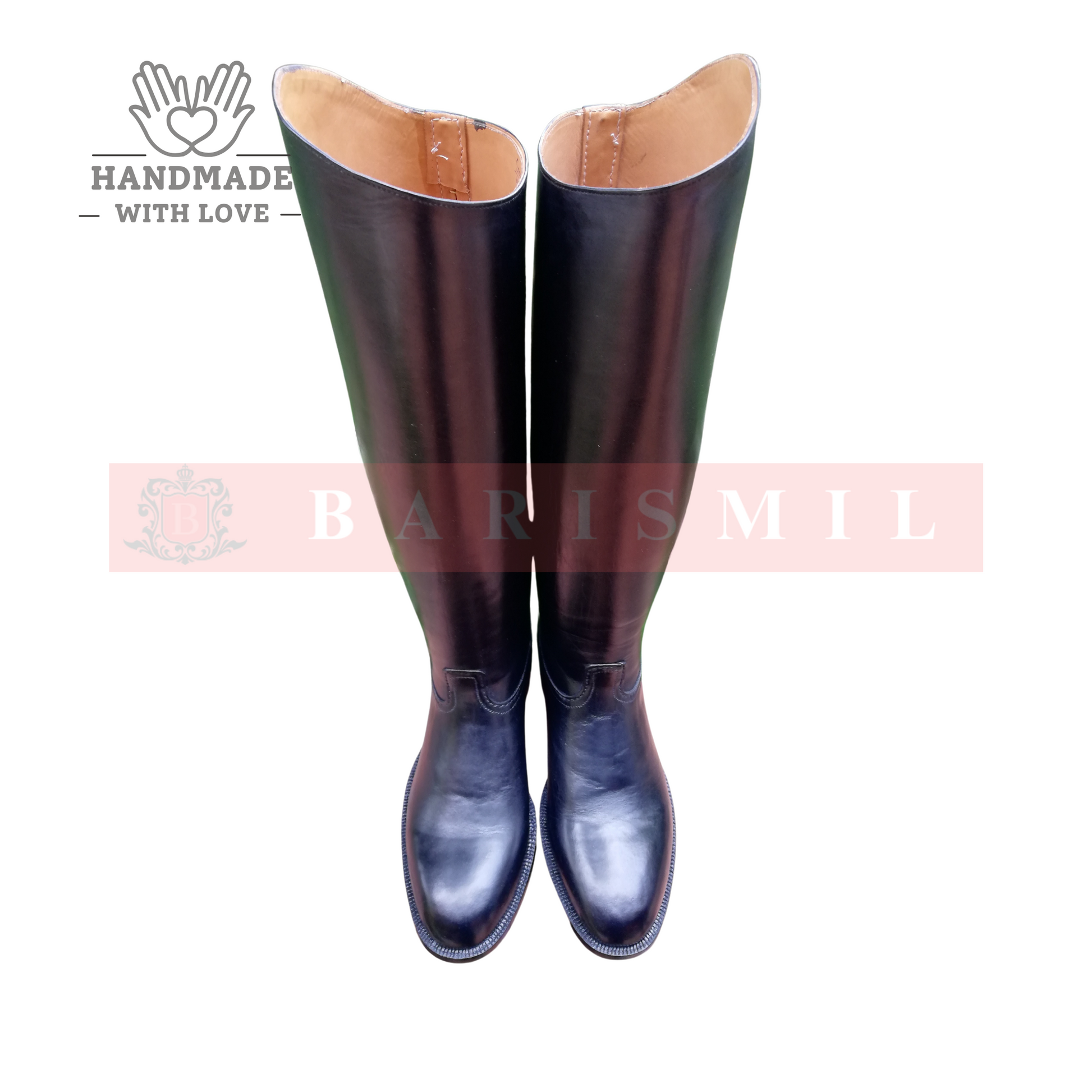 Black Leather Dressage Riding Boots-1