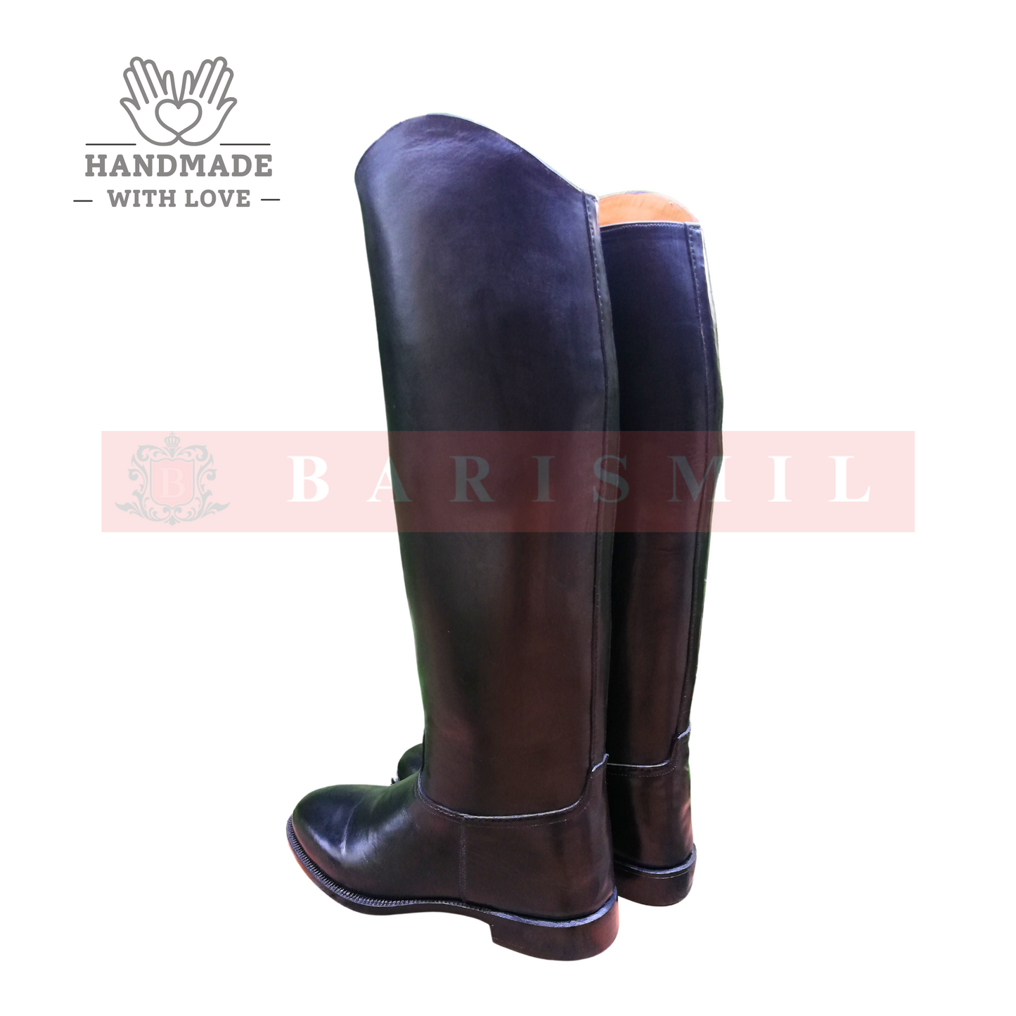 Black Leather Dressage Riding Boots-2