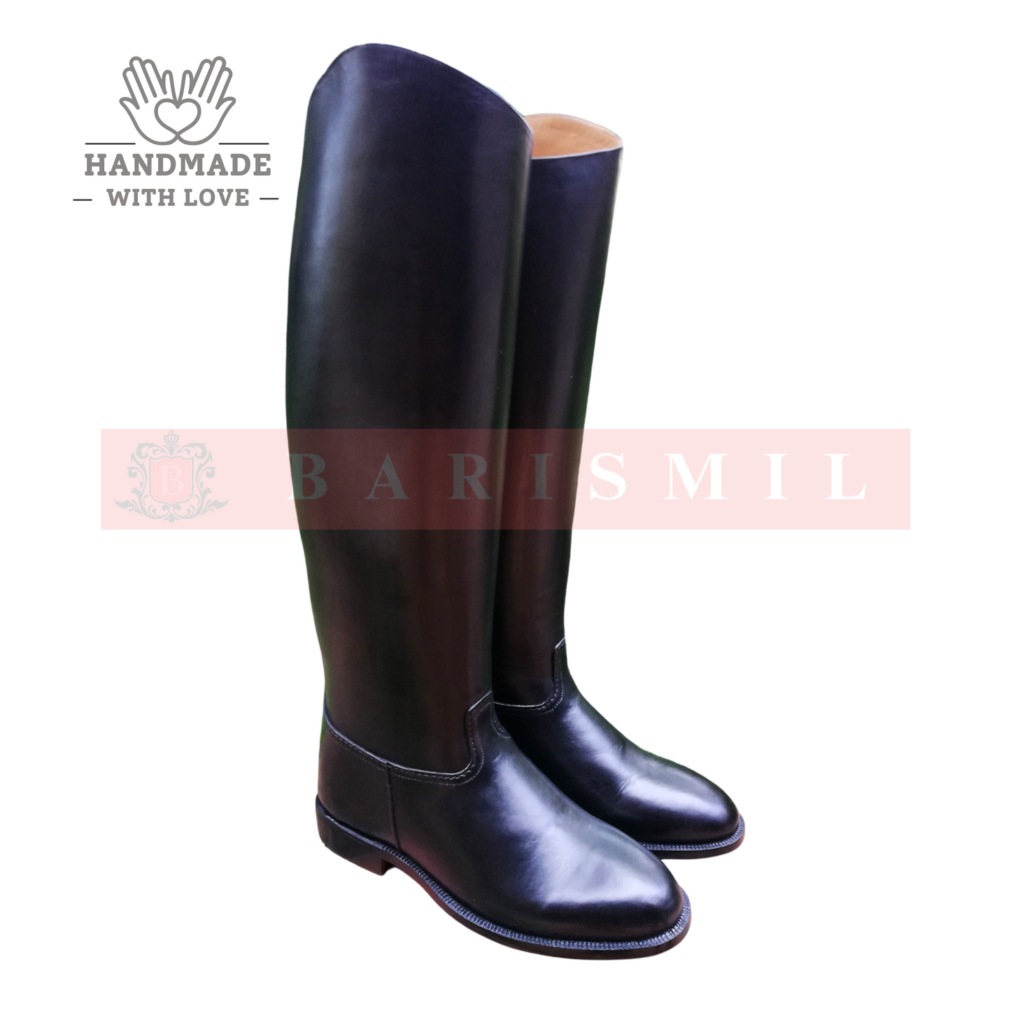 Black Leather Dressage Riding Boots-0
