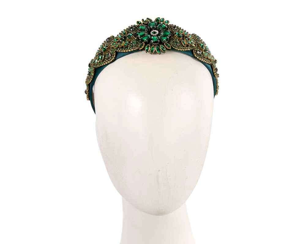 Green jewellery fascinator headband