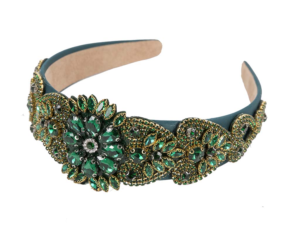 Green jewellery fascinator headband