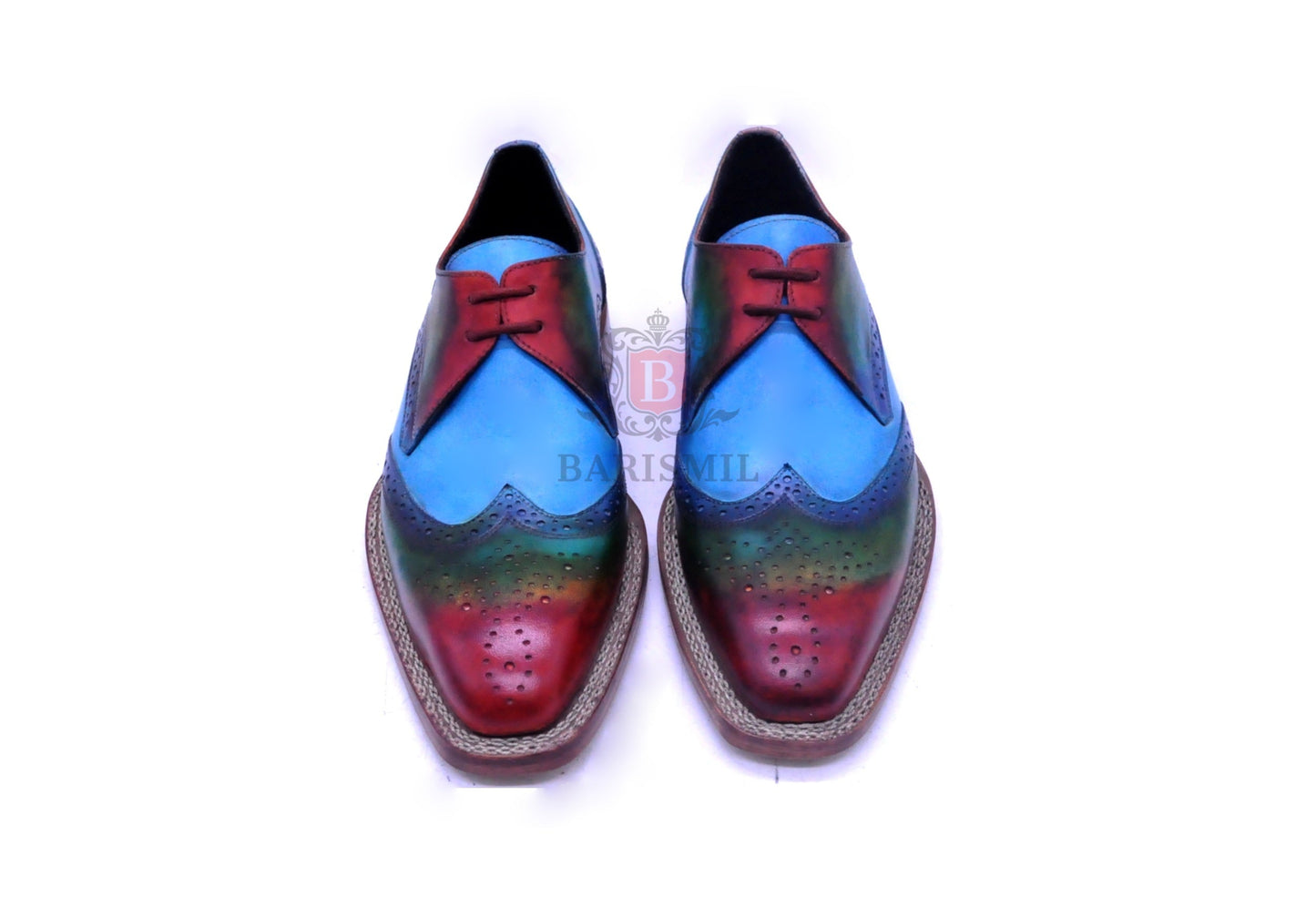 Porto - Blue Derby Shoes-2