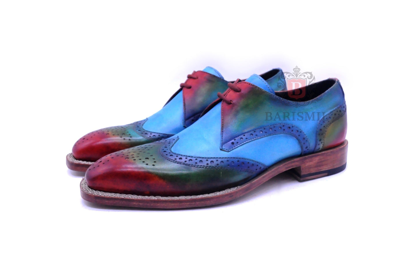 Porto - Blue Derby Shoes-0