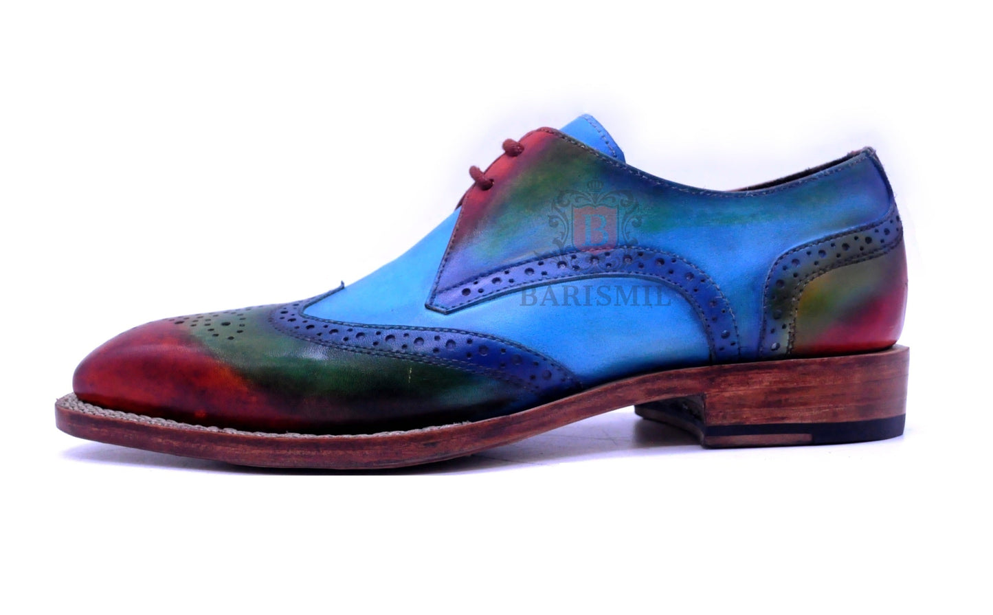 Porto - Blue Derby Shoes-3