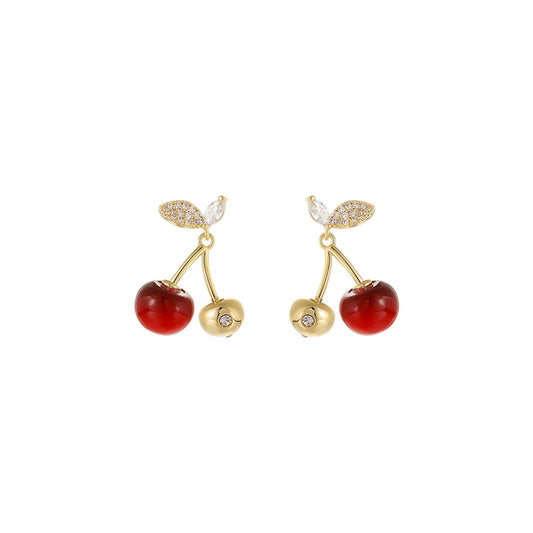 Cherry Bomb Drop Red Earrings