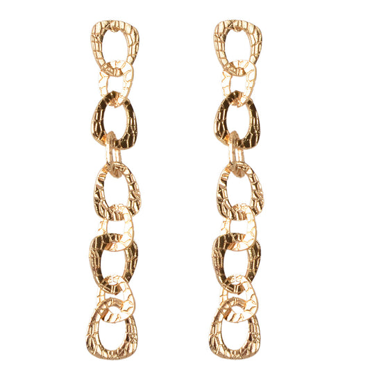Anniversary Wedding Jewellery Gold Circle Long Knot Dangle Classics Earrings