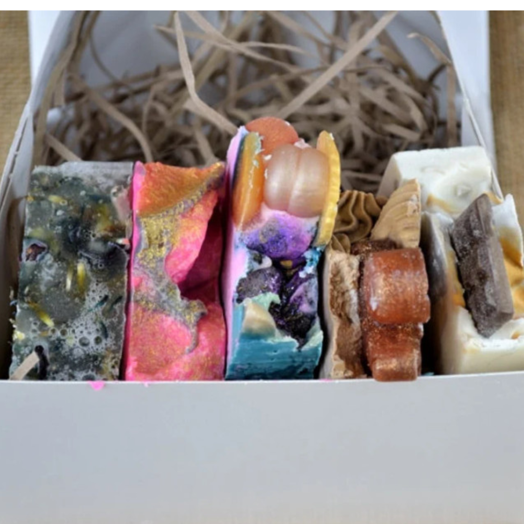 Handmade Soap Gift Set - 5 Different Cold Process Soaps - Vegan Soap Gift