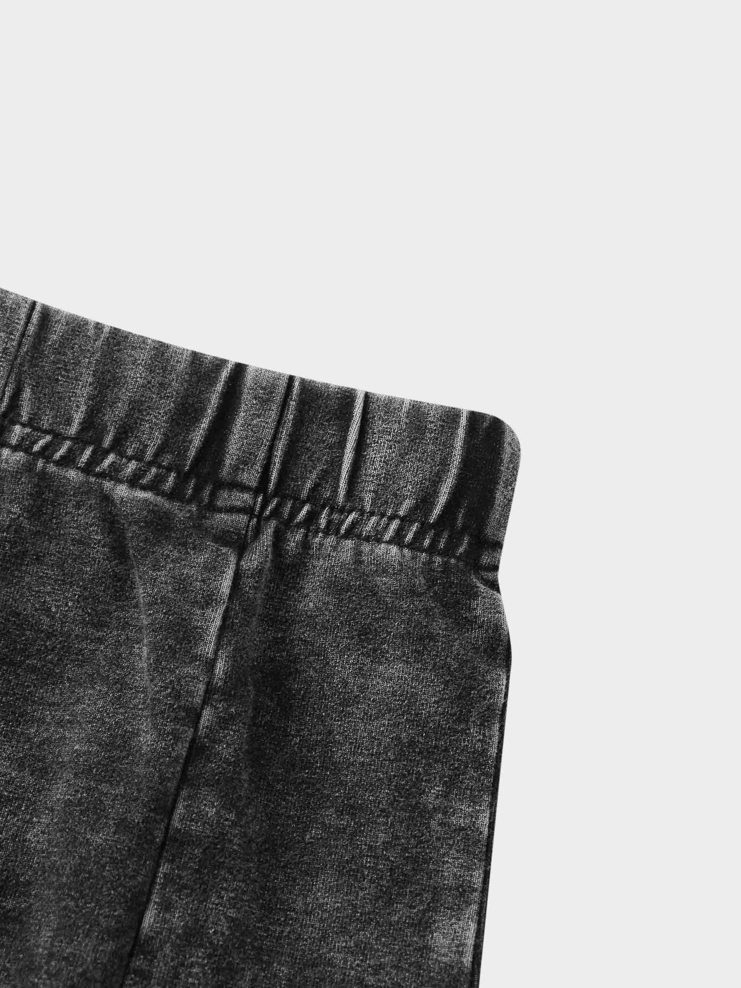 Paneled Flare Skirt 25"-Black Wash-3