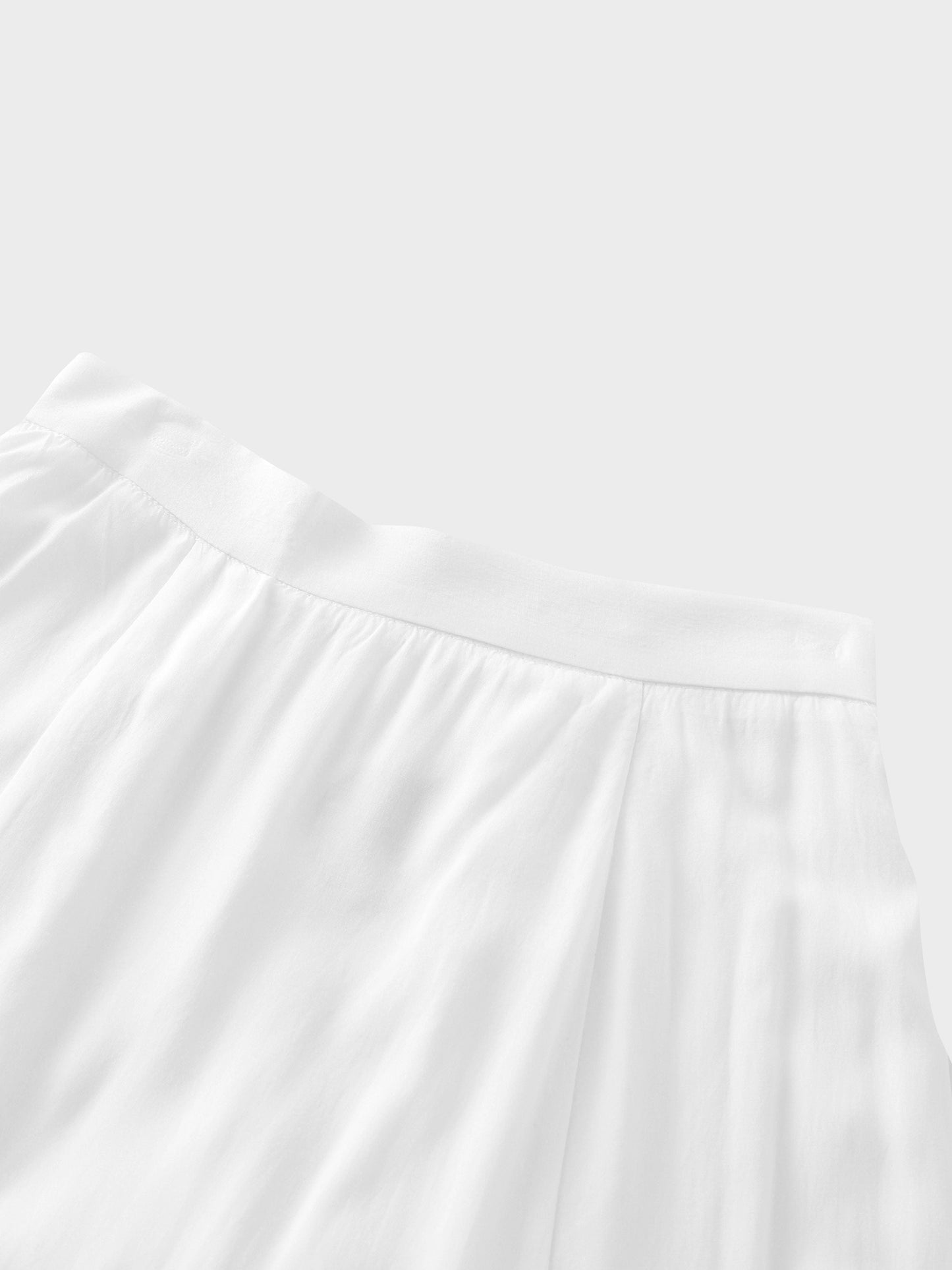 TRUMPET FLARE SKIRT-WHITE-2