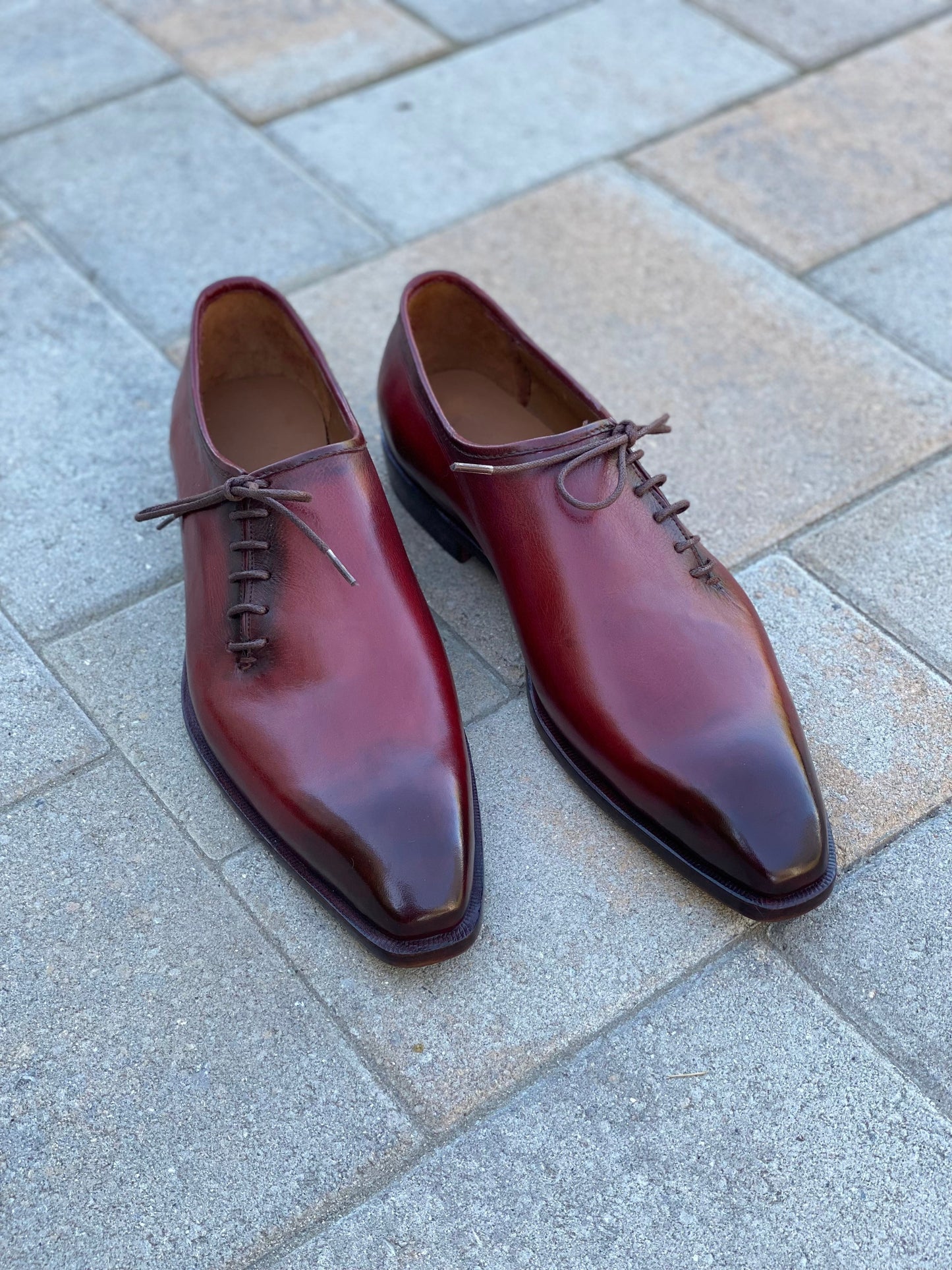 Tyler - Burgundy Whole cut Dress Oxfords-1