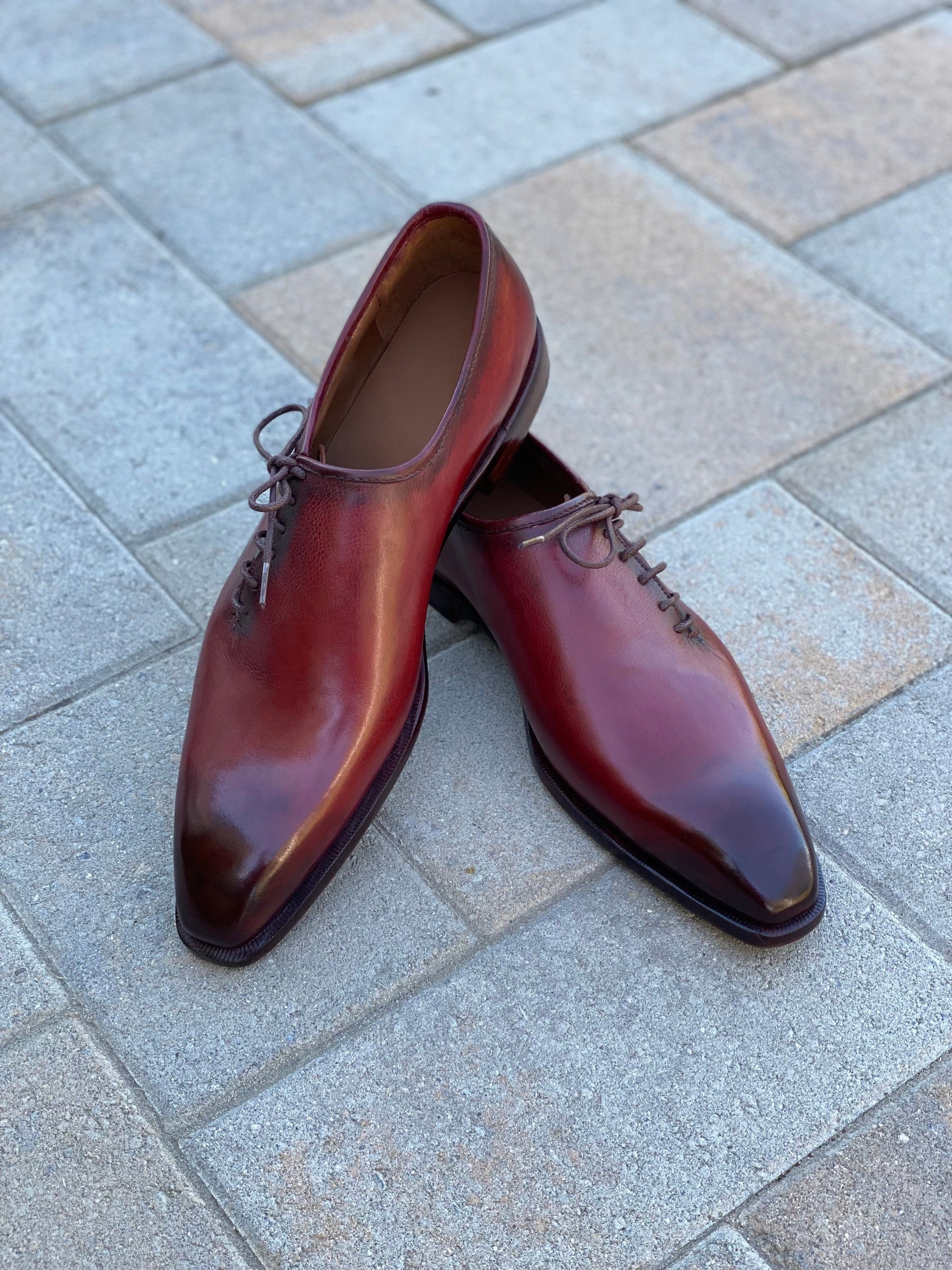 Tyler - Burgundy Whole cut Dress Oxfords-3