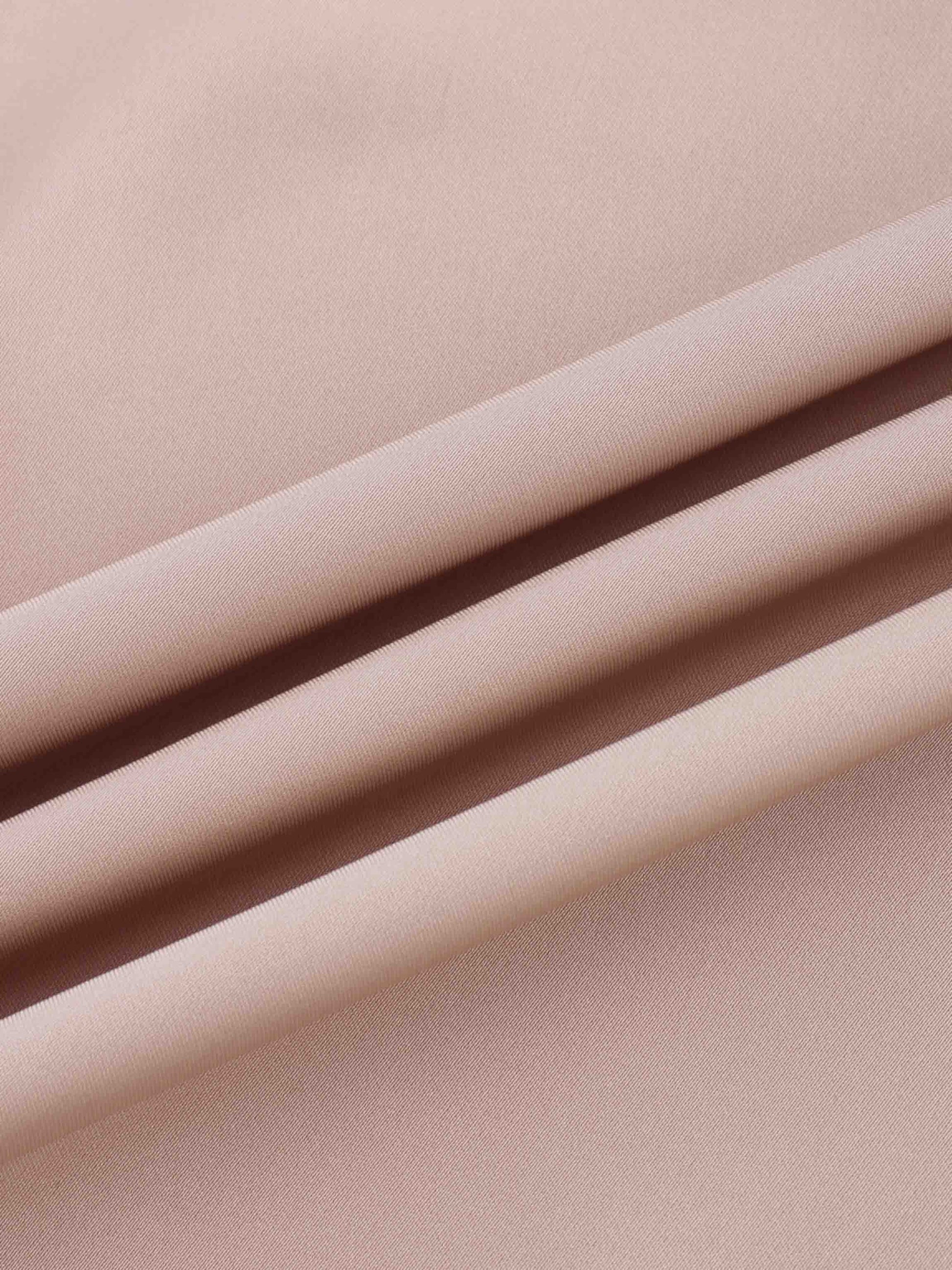 Solid Satin Slip Skirt-Natural-3