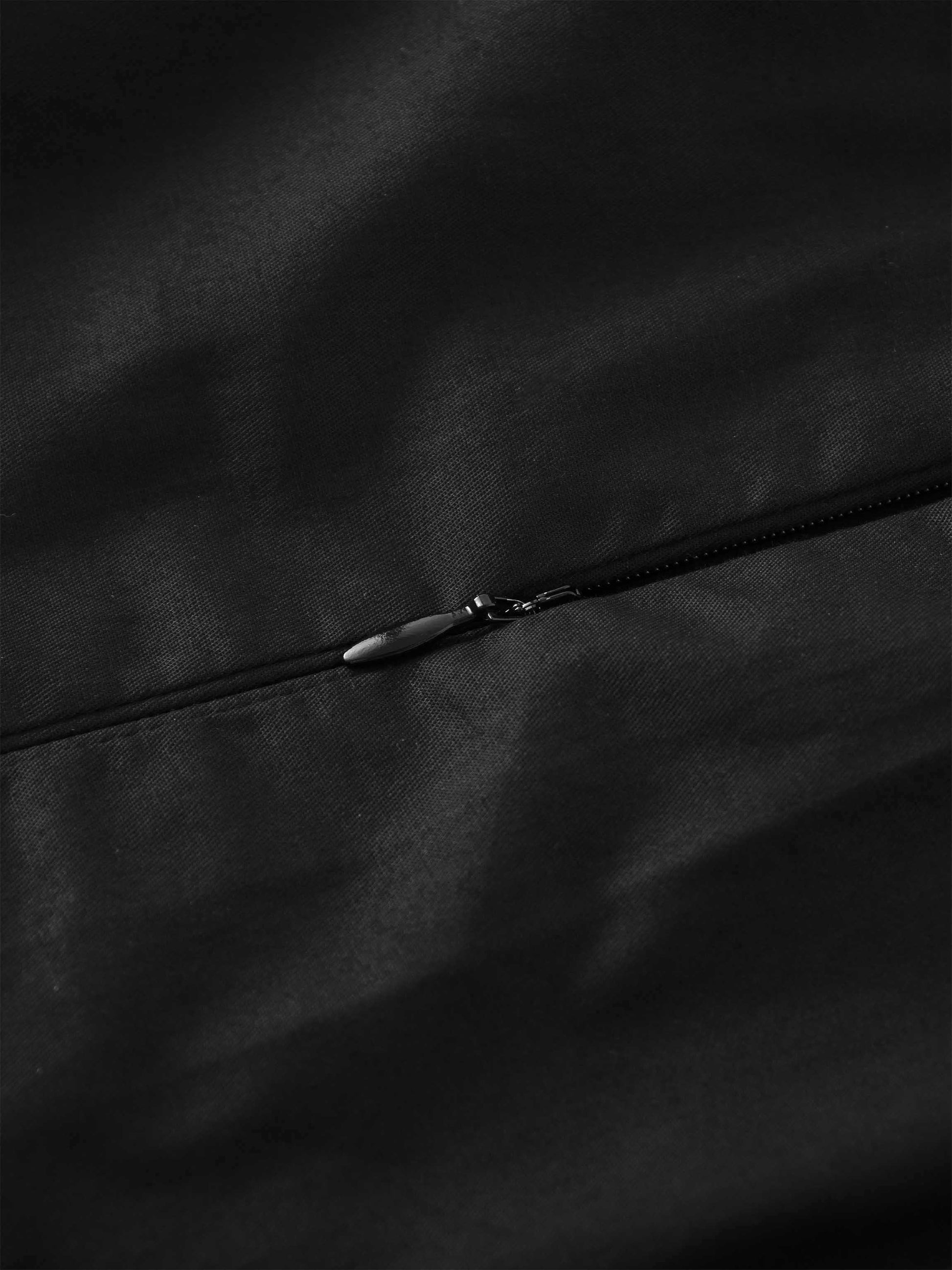 Stitch Down Cotton Pleated Skirt-Black-3