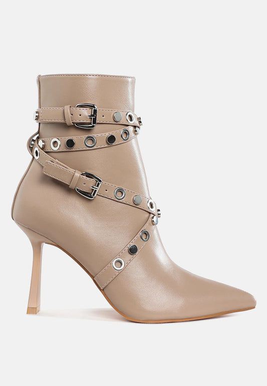 Jaunts Eyelets & Studs Harness Ankle Boots-0