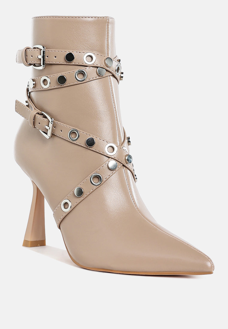 Jaunts Eyelets & Studs Harness Ankle Boots-1