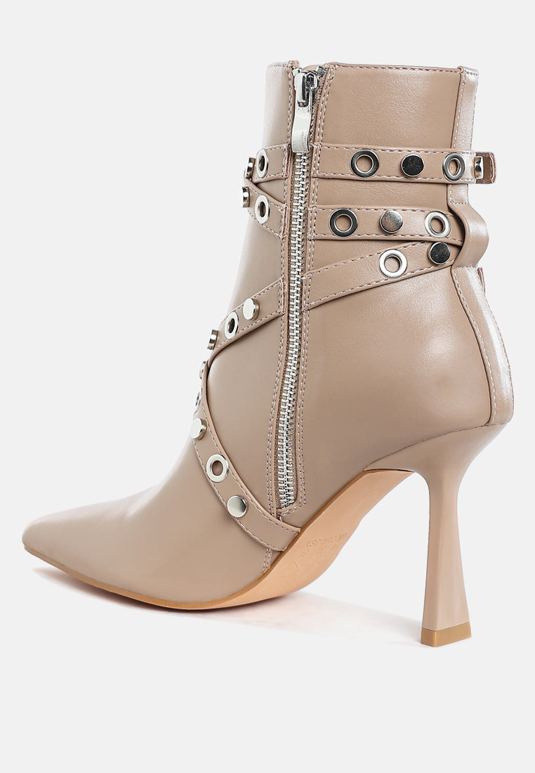 Jaunts Eyelets & Studs Harness Ankle Boots-2