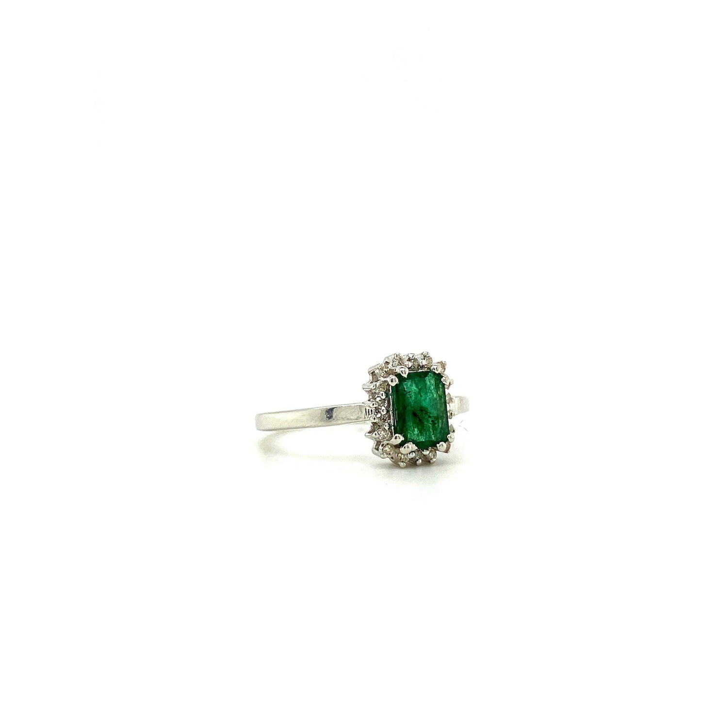 Emerald Jewellery Set in .925 Sterling Silver - KSS 60423