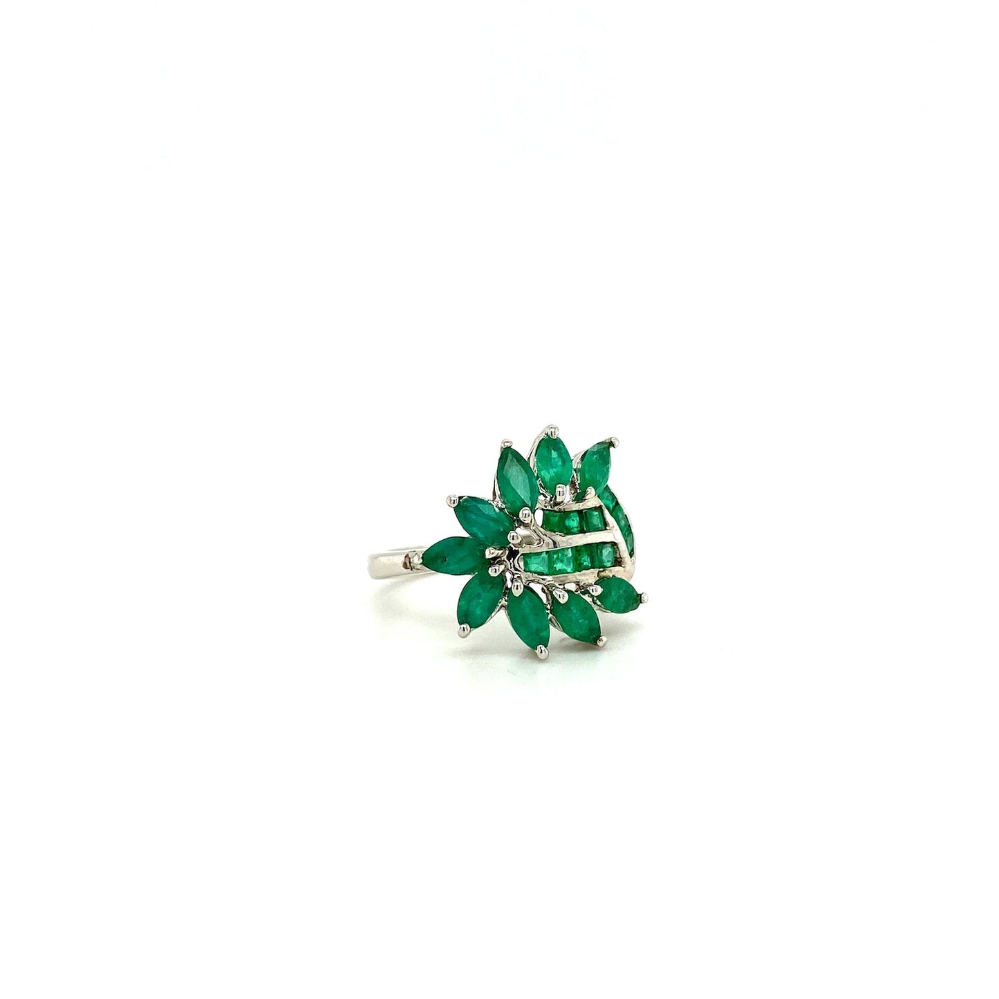 Emerald Jewellery Set in .925 Sterling Silver - KSS 6264