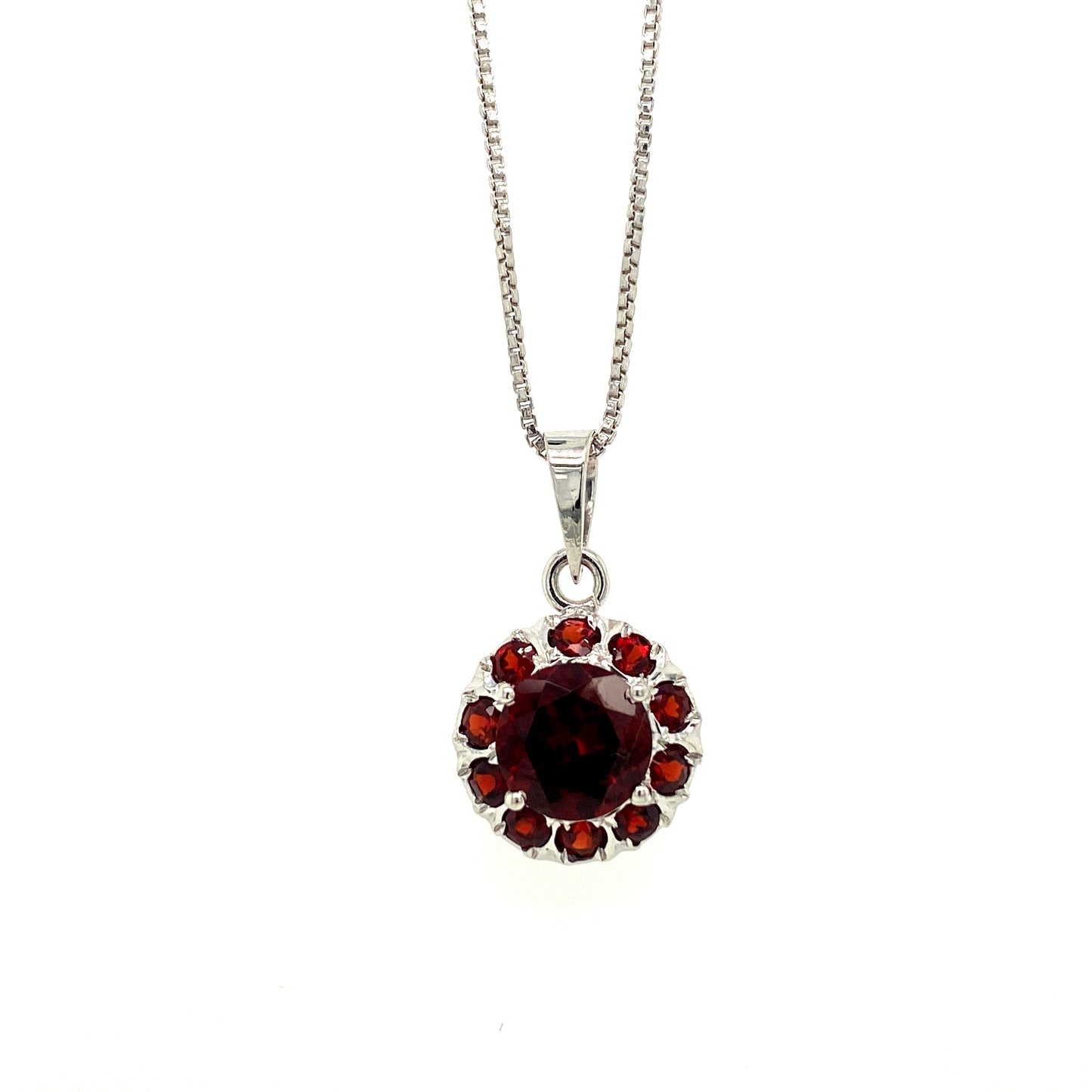 Garnet Jewellery Set in .925 Sterling Silver - KSS 6550