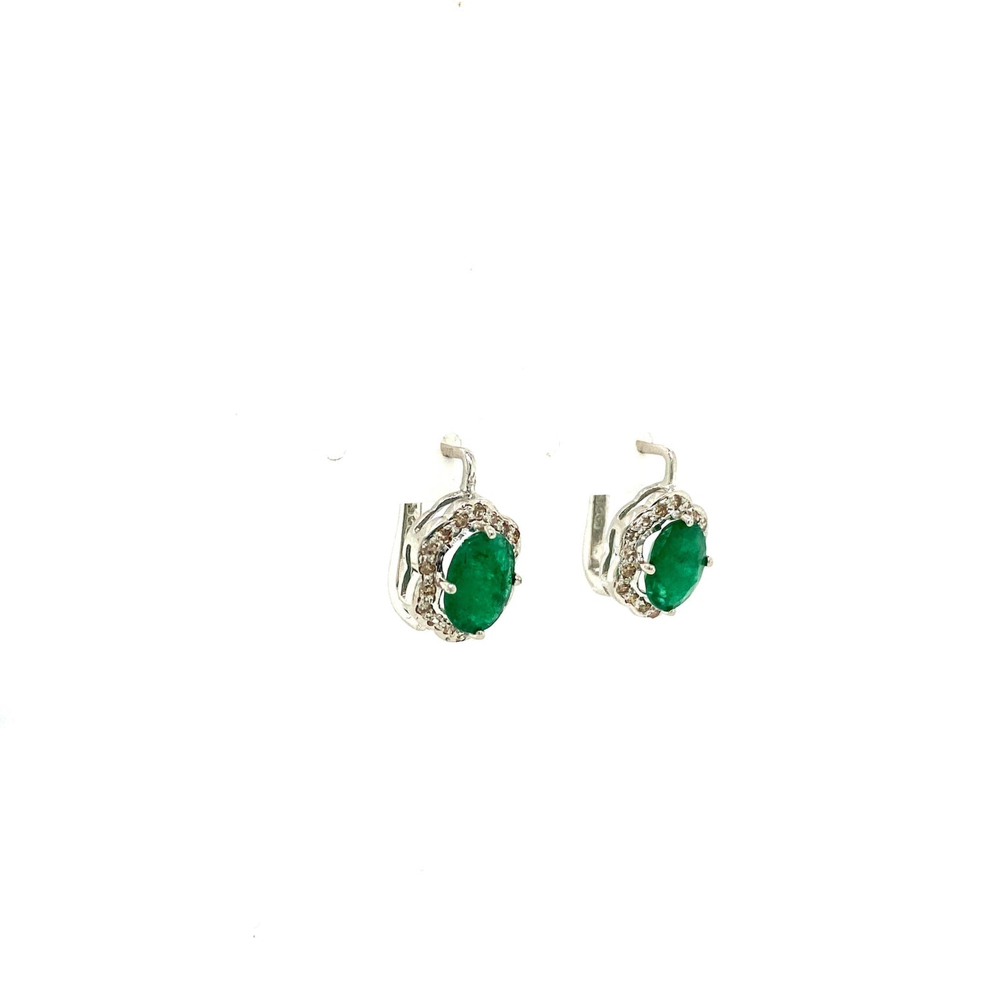 Emerald Jewellery Set in .925 Sterling Silver - KSS 6554