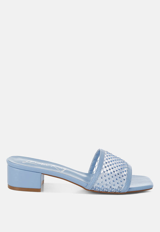 Kenzia Rhinestone Studded Slip-On Heels