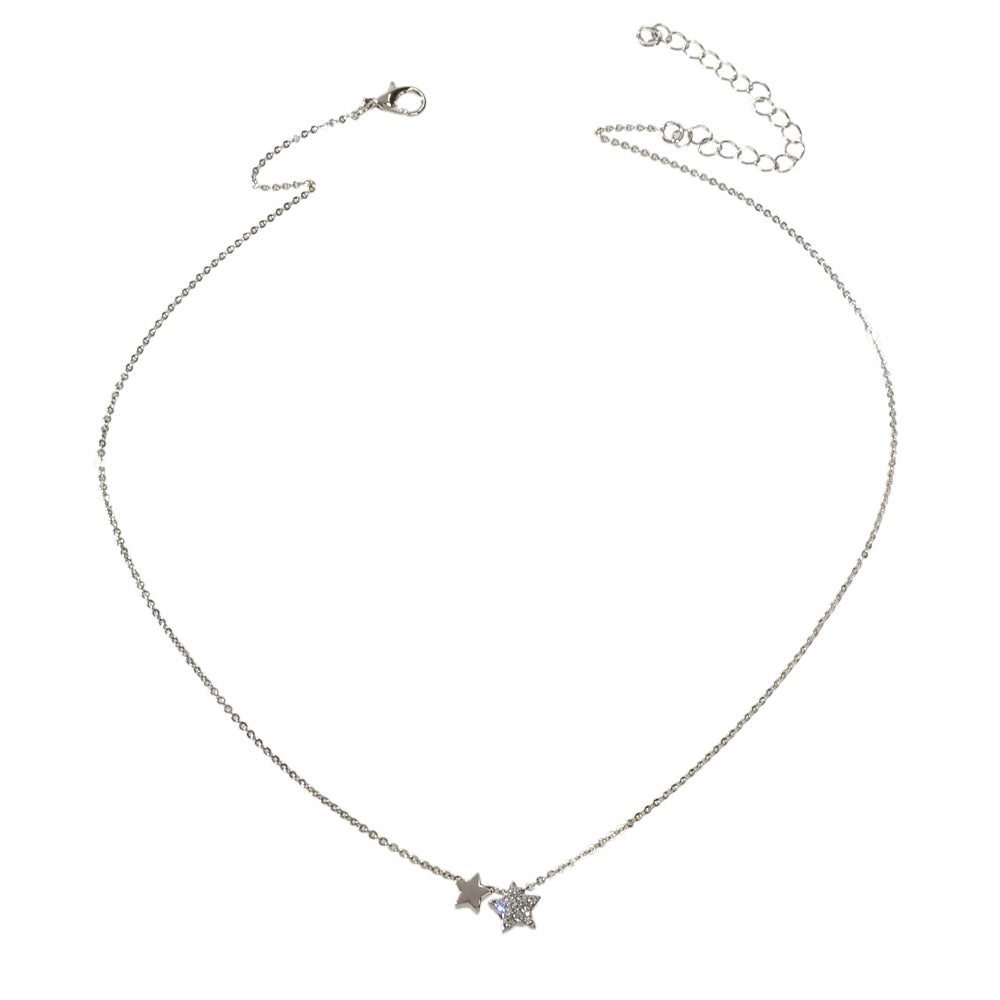 Anniversary Wedding Jewellery Silver Chain Star Pendant Necklace Nice Collection