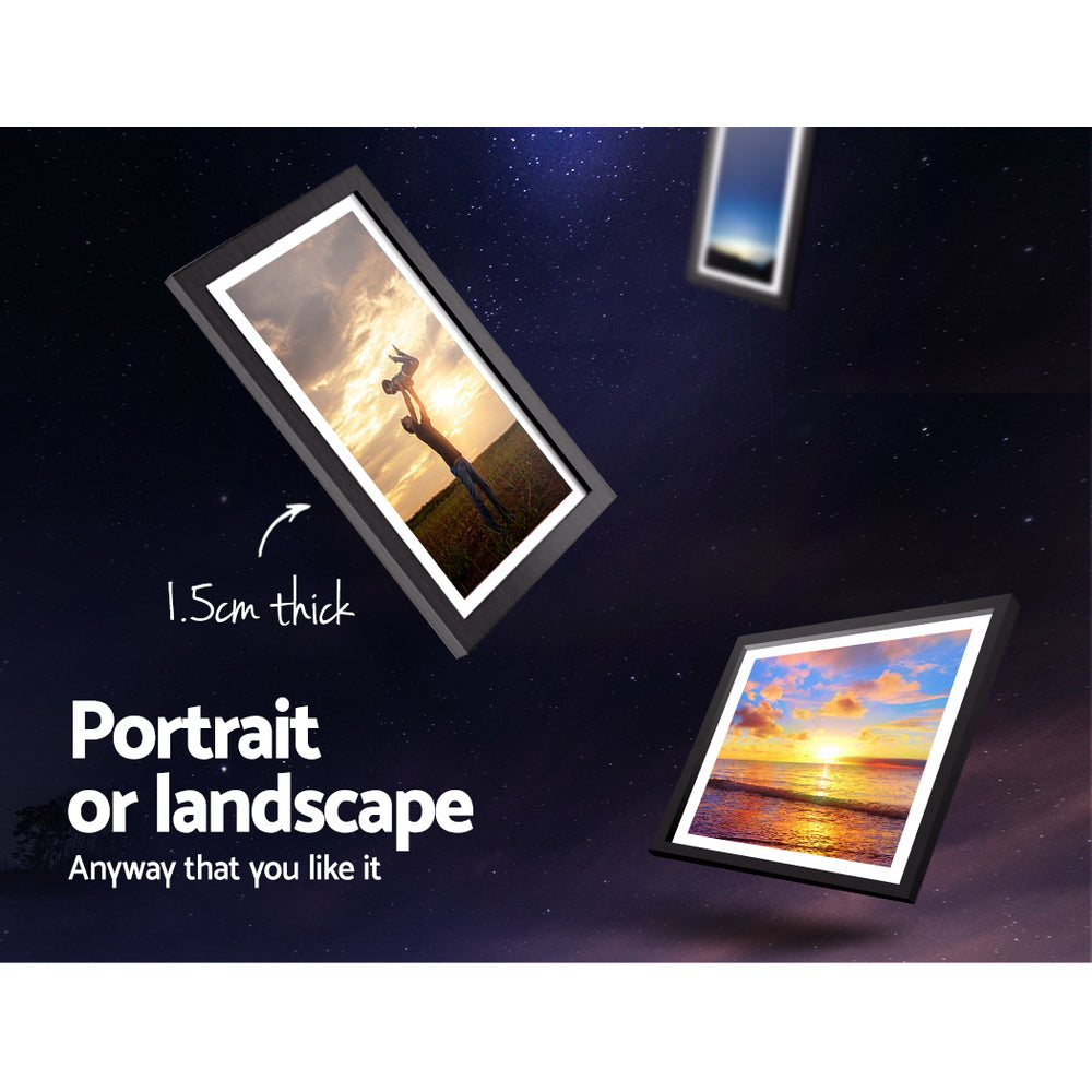 NNEDSZ 11 Photo Frame Wall Set Collage Picture Frames Home Decor Present Gift Black