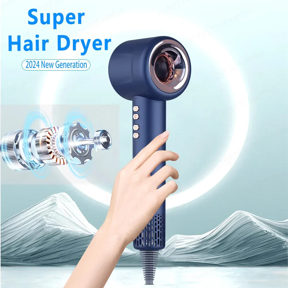 NNEOBA 2024 Professional Leafless Negative Ion Hair Dryer
