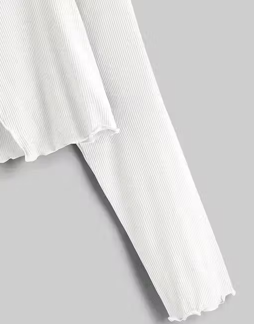 Long Sleeve Rib Knit Tie Front Cropped Cardigan TOP