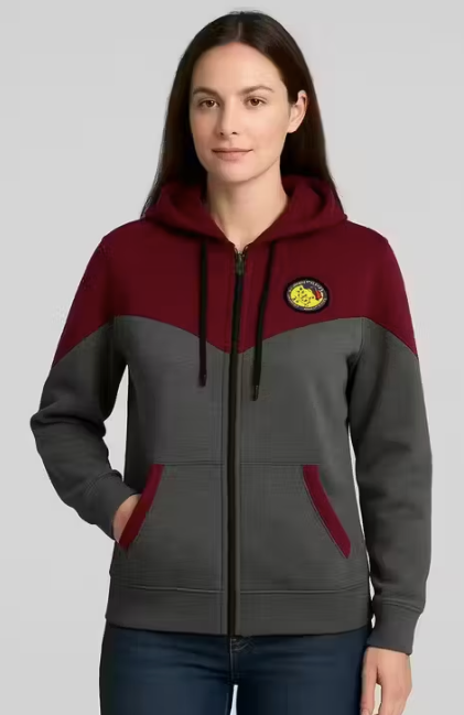 Women solid contras full sleeve fleece hoodies sweat shirt jacket