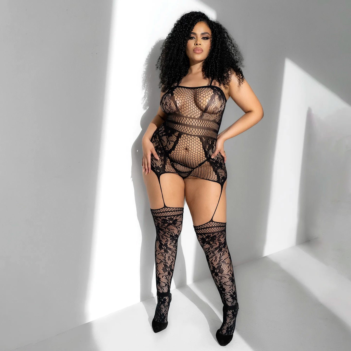 Sexy Sheer Fishnet Lace Bodystockings Mapale Eleganza-3