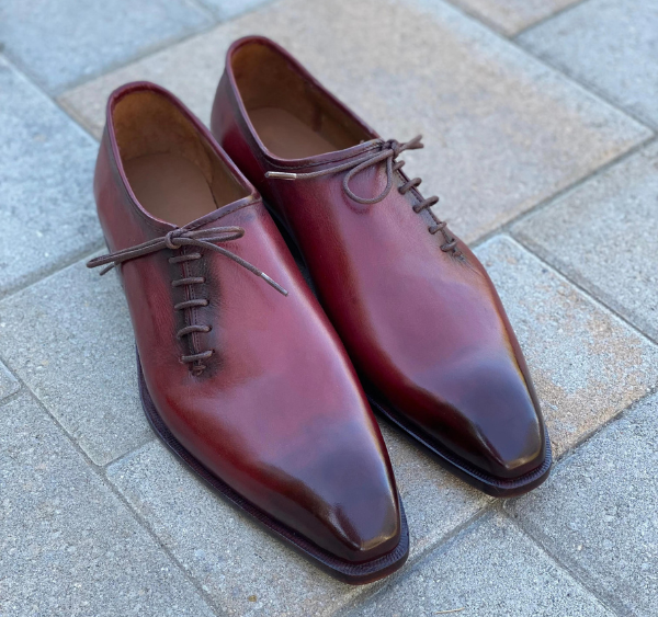 Tyler - Burgundy Whole cut Dress Oxfords-2