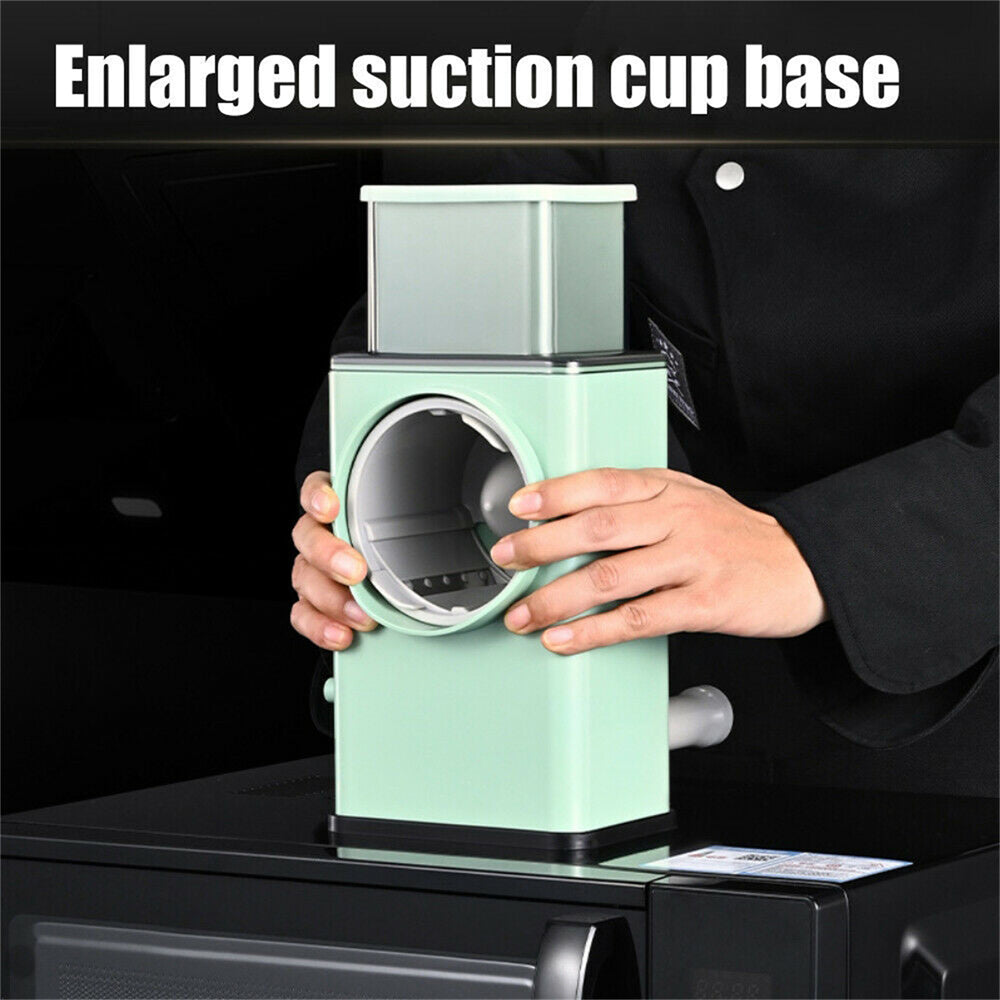 NNEDSZ Kitchen Vegetable Food Manual Rotary Drum Grater Chopper Slicer Fruit Cutter