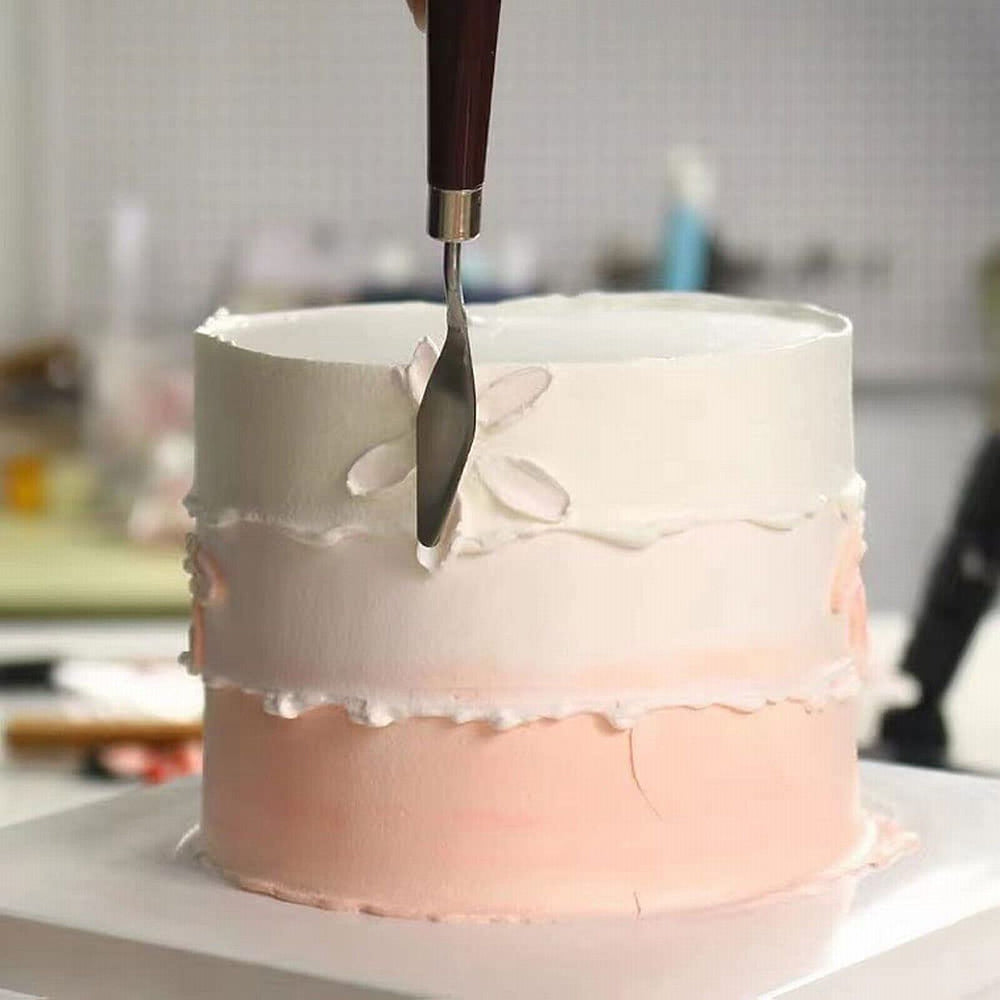 NNEDSZ Cake Cream Spatula 5 Pcs/Set Stainless Steel Frosting Spatula Baking Pastry Tools