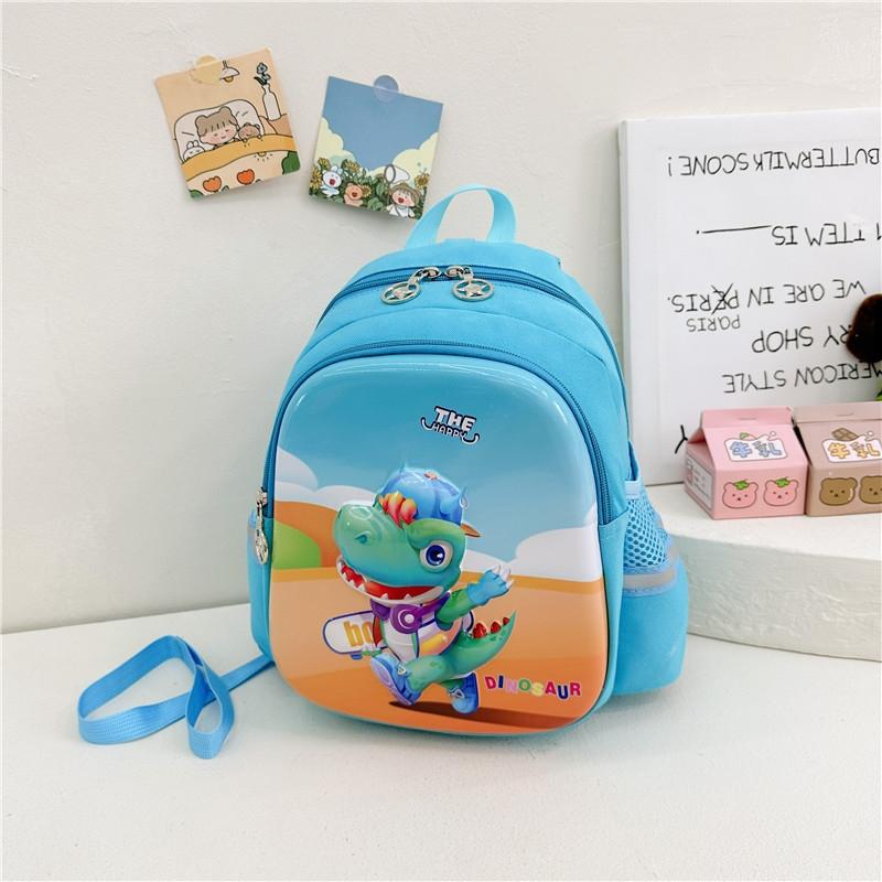 NNEDSZ Blue Cartoon Astronaut Kids School Bag - Dinosaur Sky Blue