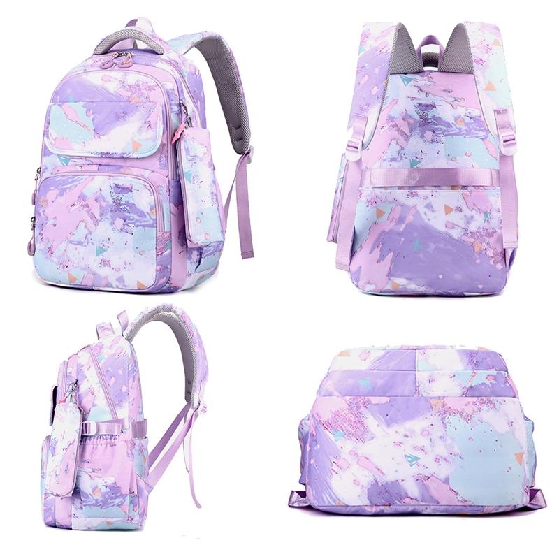 NNEDSZ Backpack Set with Lunch Bag & Pencil Case for Kids - Purple