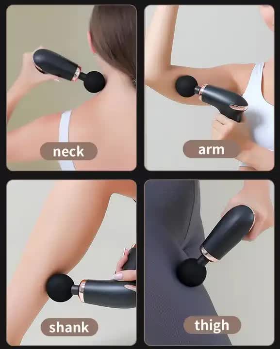 NNEDSZ Green Massage Gun - 6-Speed Deep Tissue Massager with 4 Professional Massage Heads