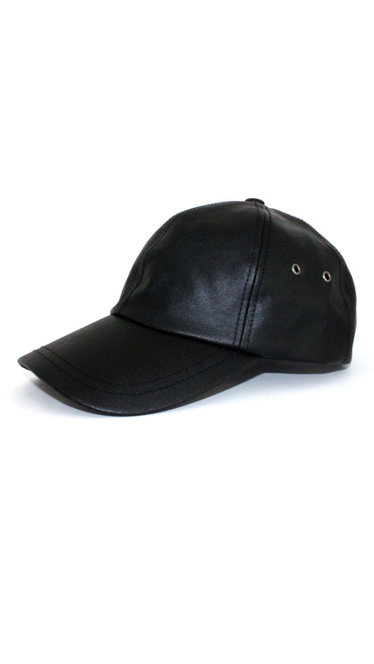 Waxed Baseball Cap - Black-0