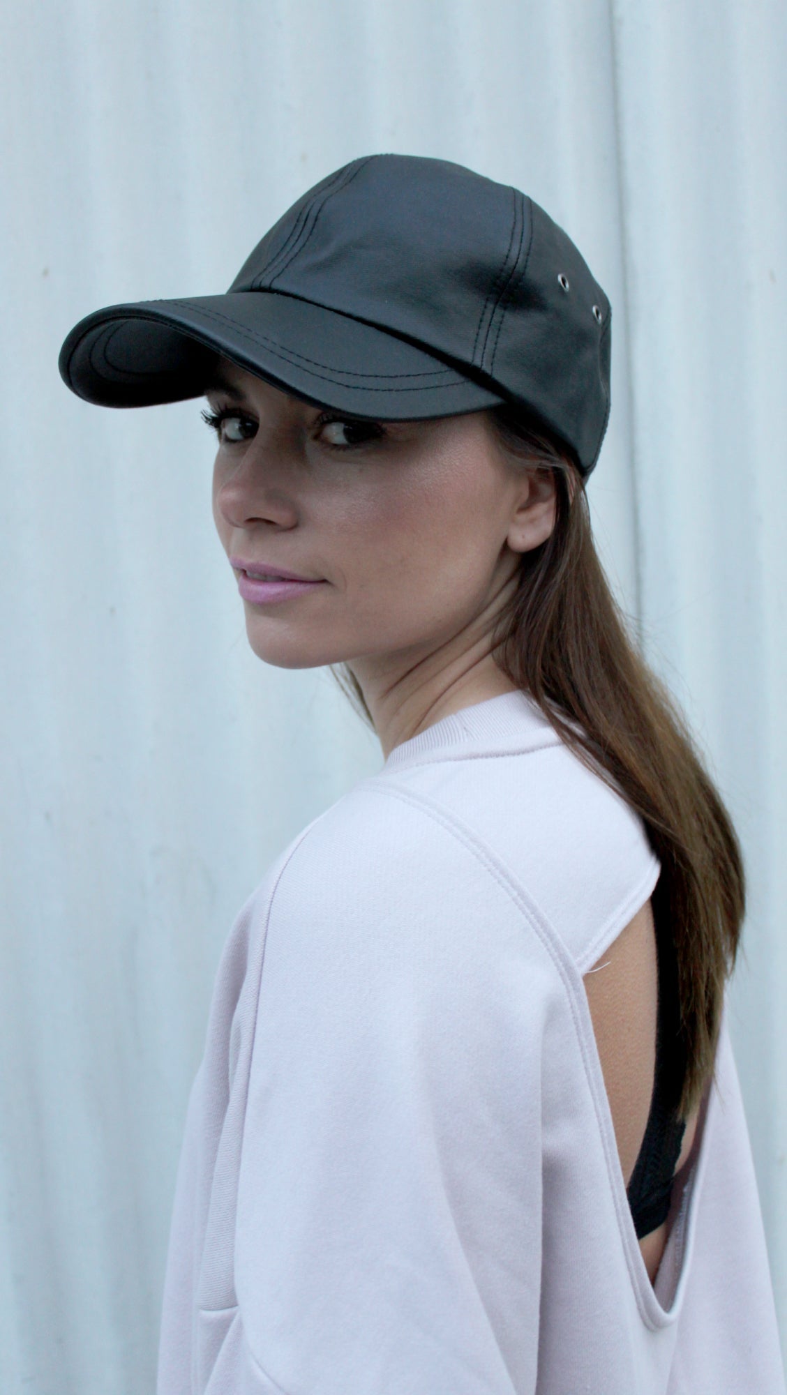 Waxed Baseball Cap - Black-4