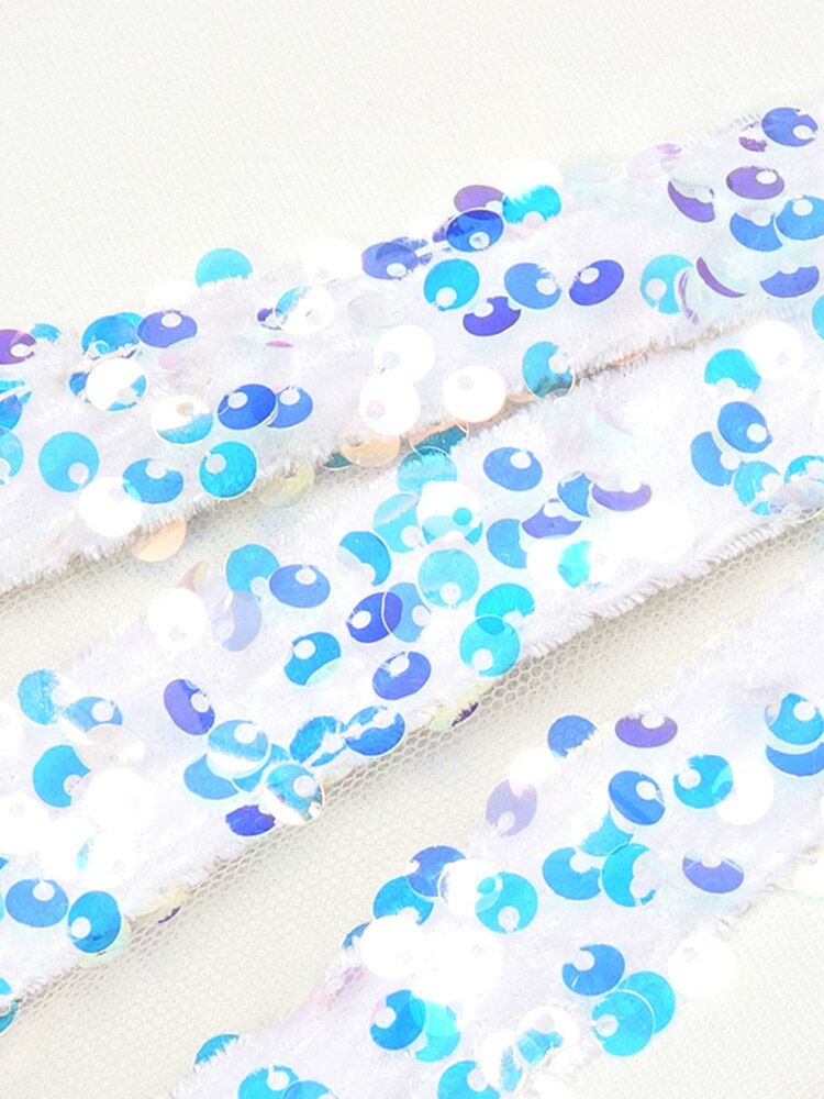 White Sequin Off-Shoulder Evening Gown For Women, Slim Fit, Midtown, BYMANYC New York.-2