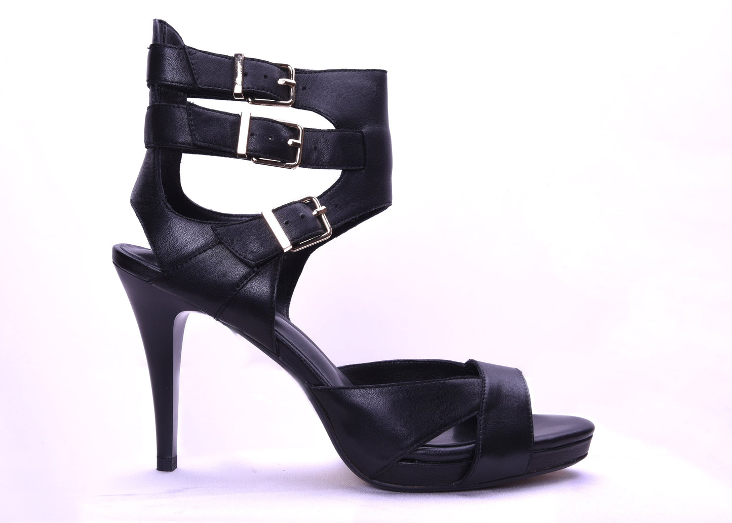 Amelia - Black High Heel Sandals-1