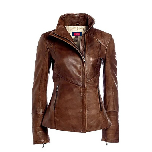 Womens Arrah Leather Jacket-0