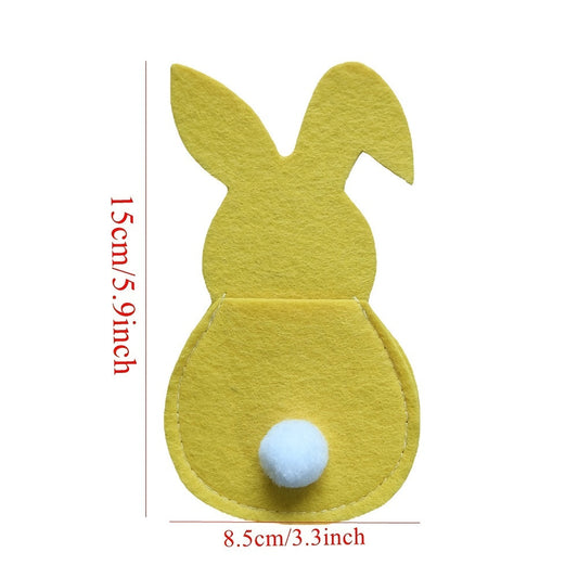 4pcs Easter Bunny Cutlery Holder Set