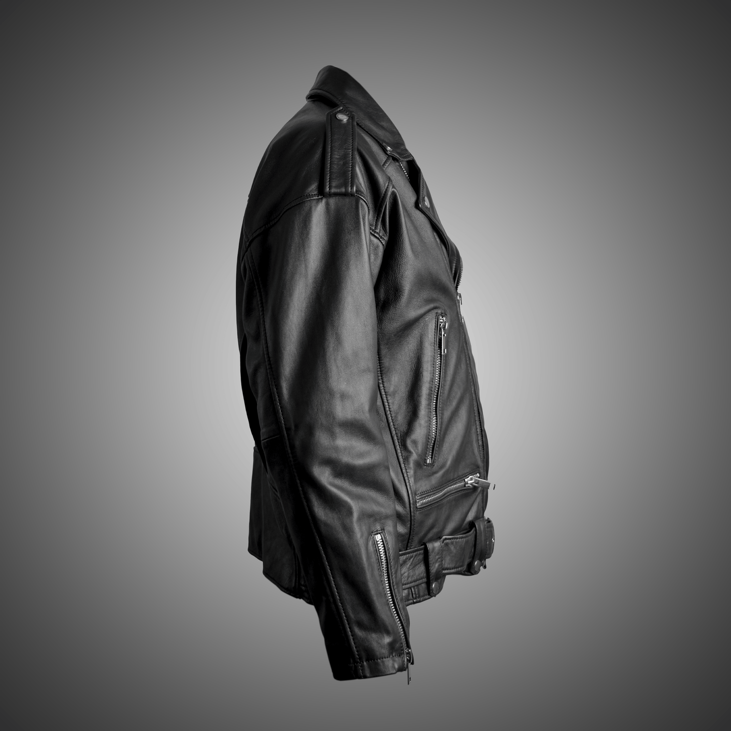 Black Perfecto Jacket For Men - M