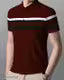 MAROON T SHIRT REGULAR FIT POLO NECK HALF SLEEVE FOR MEN