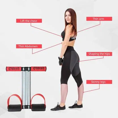 Double Spring Tummy Trimmer-Waist Trimmer-Abs Exerciser-Body Toner Ab Exerciser  (Multicolor, Red, Black)